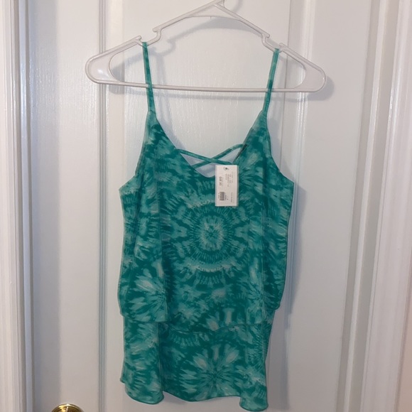 KLD Signature Green & White Boho Tie Dye Top NWT - Picture 7 of 7